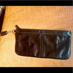 Coach Black Patent Leather Clutch